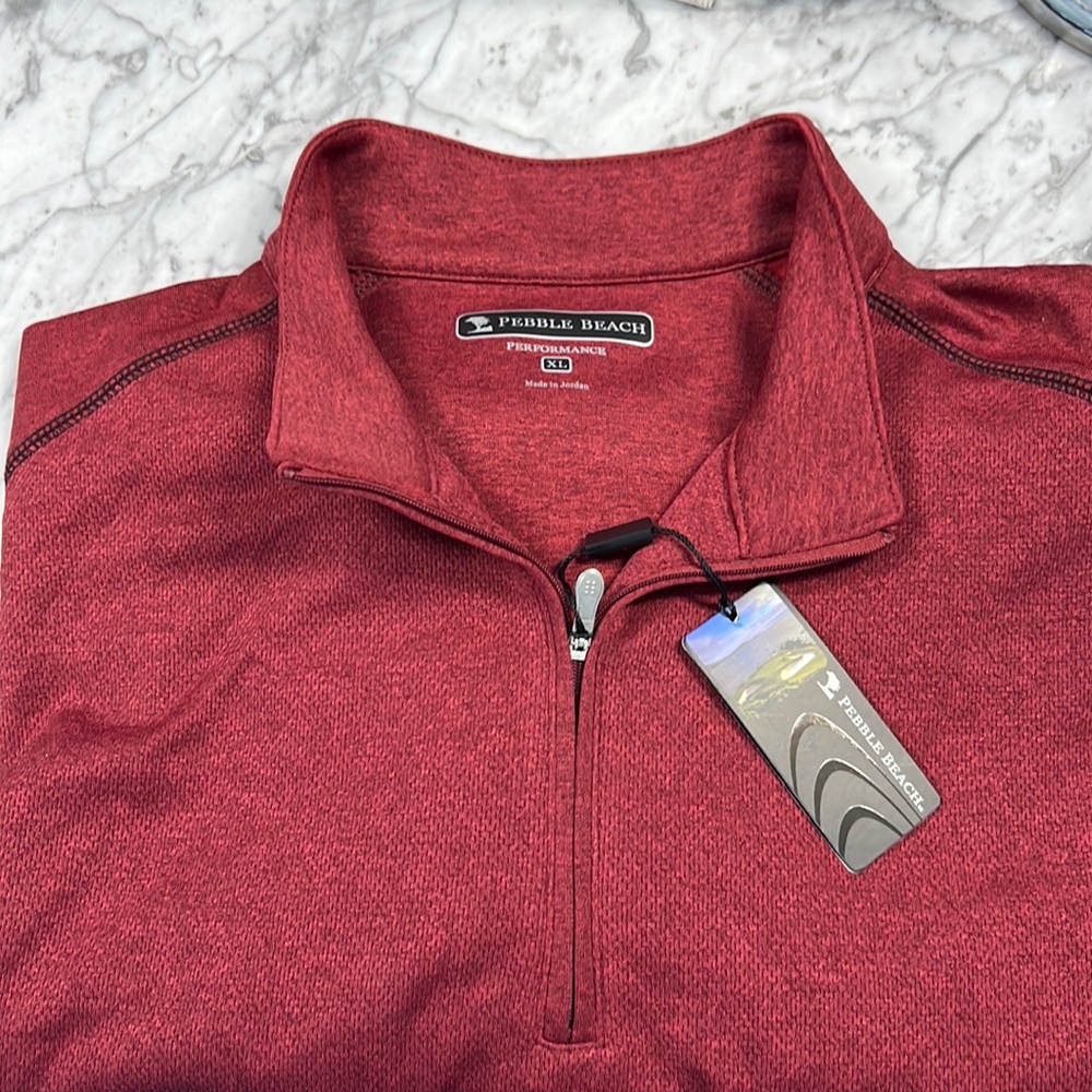 Brand New long sleeve Pepple Beach quarter zip